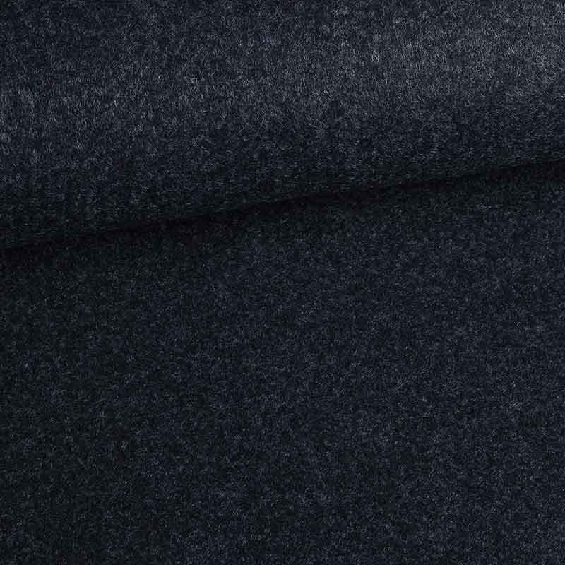 Vilt stof donkerblauw melange