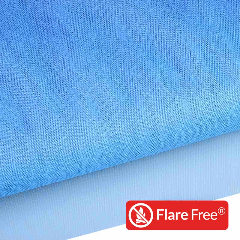 Tule brandvertragend lavendel blauw