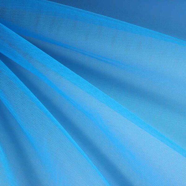 Tule brandvertragend fluor blauw