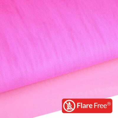 Tule brandvertragend fluor roze