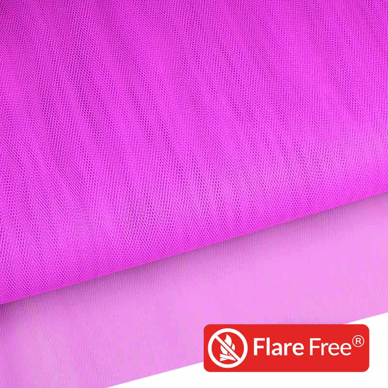 Tule brandvertragend fluor paars