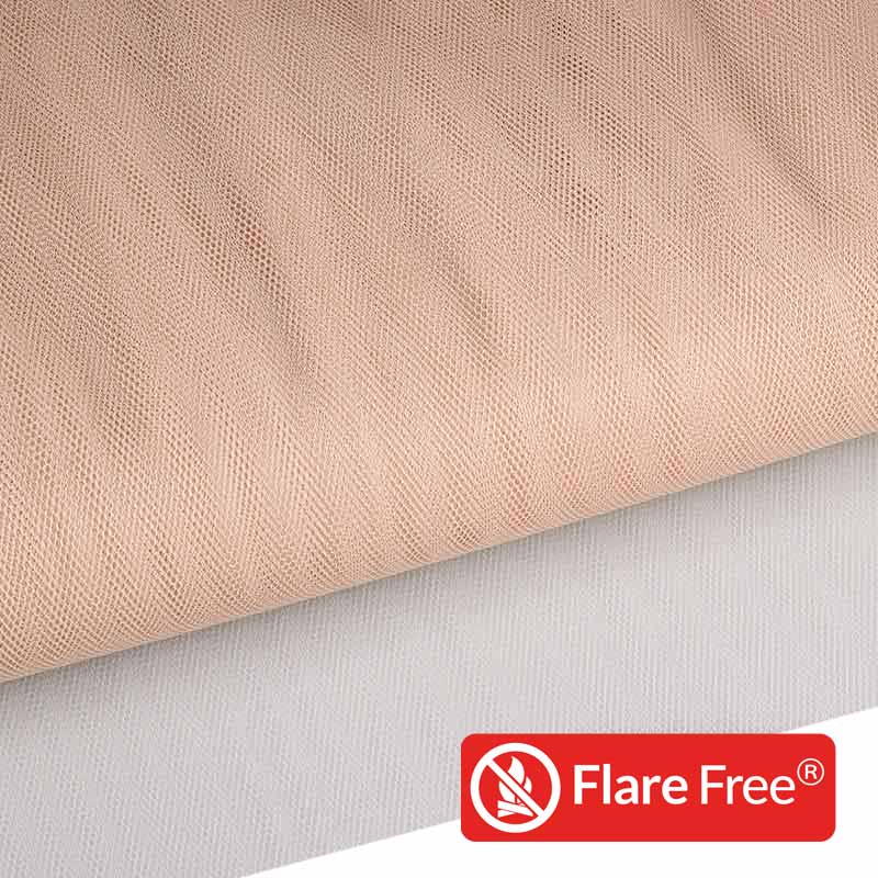 Tule brandvertragend beige