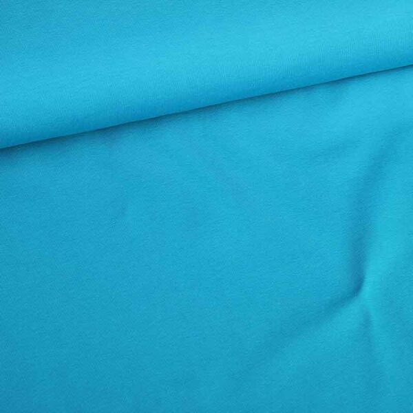 Tricot stof licht petrol