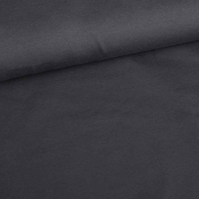 Tricot stof katoen stretch antraciet