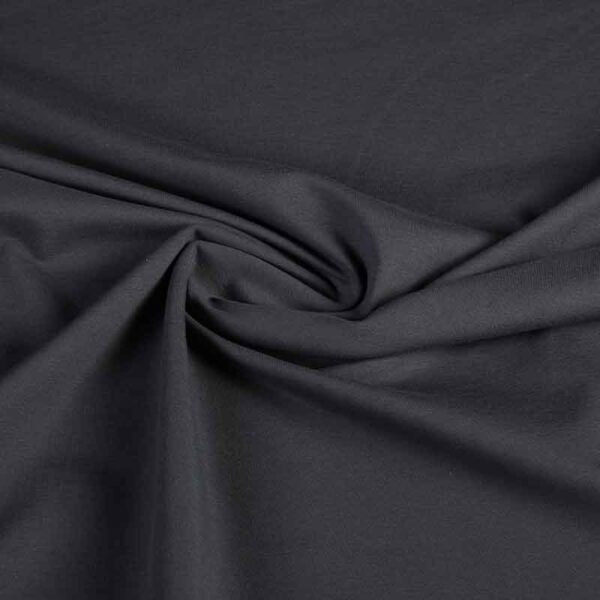 Tricot stof katoen stretch antraciet