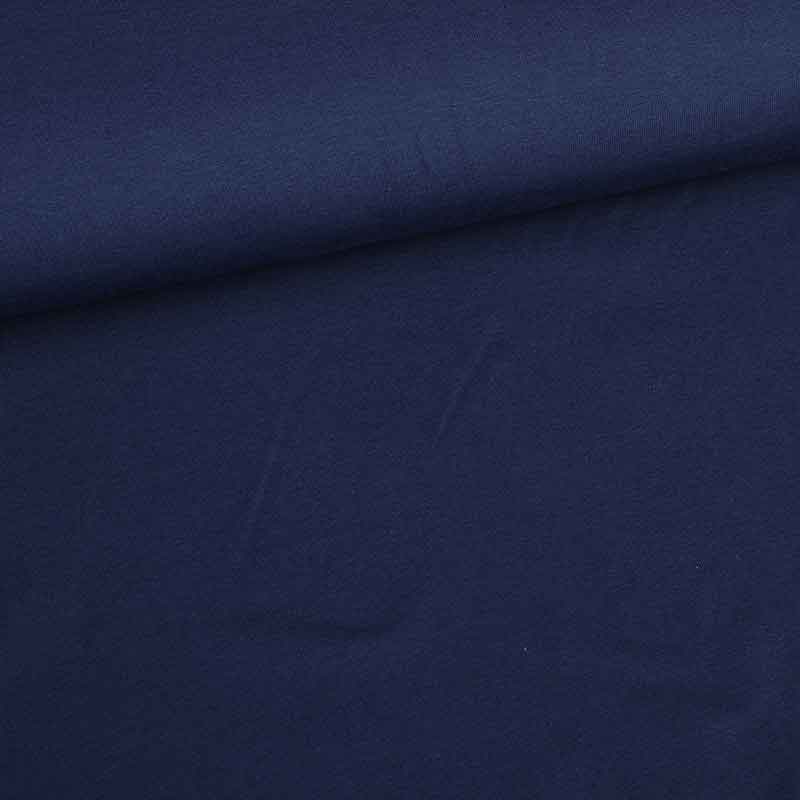 Tricot stof katoen stretch licht navy