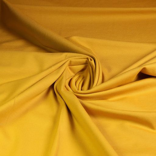Tricot stof okergeel