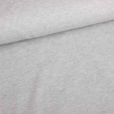 Tricot stof middengrijs melange