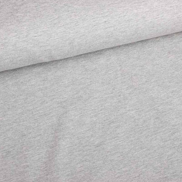Tricot stof middengrijs melange