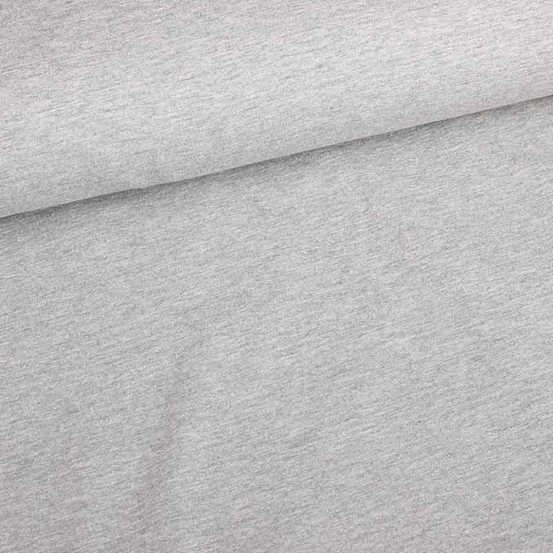Tricot stof middengrijs melange