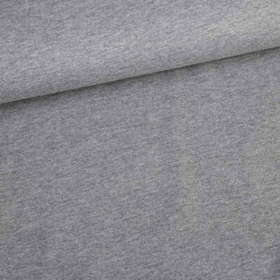 Tricot stof donkergrijs melange
