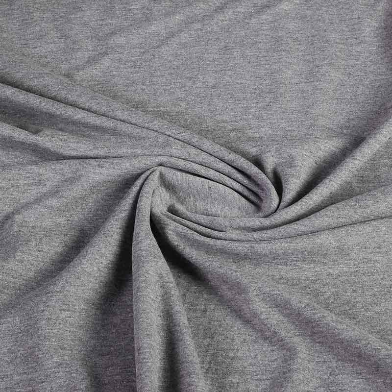 Tricot stof donkergrijs melange