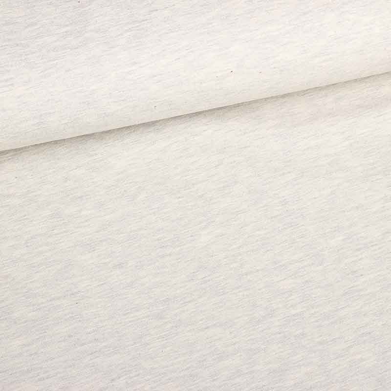 Tricot stof lichtgrijs melange