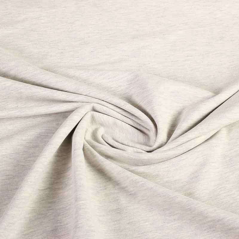 Tricot stof lichtgrijs melange