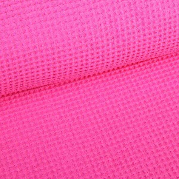 Wafel katoen fuchsia