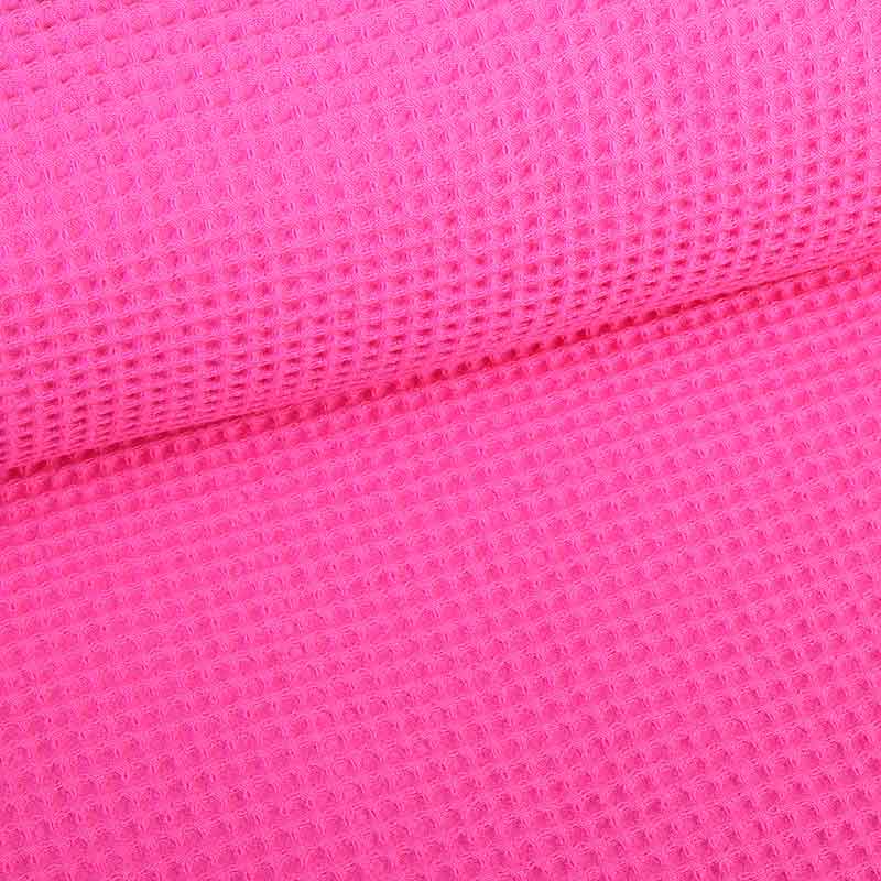 Wafel katoen fuchsia