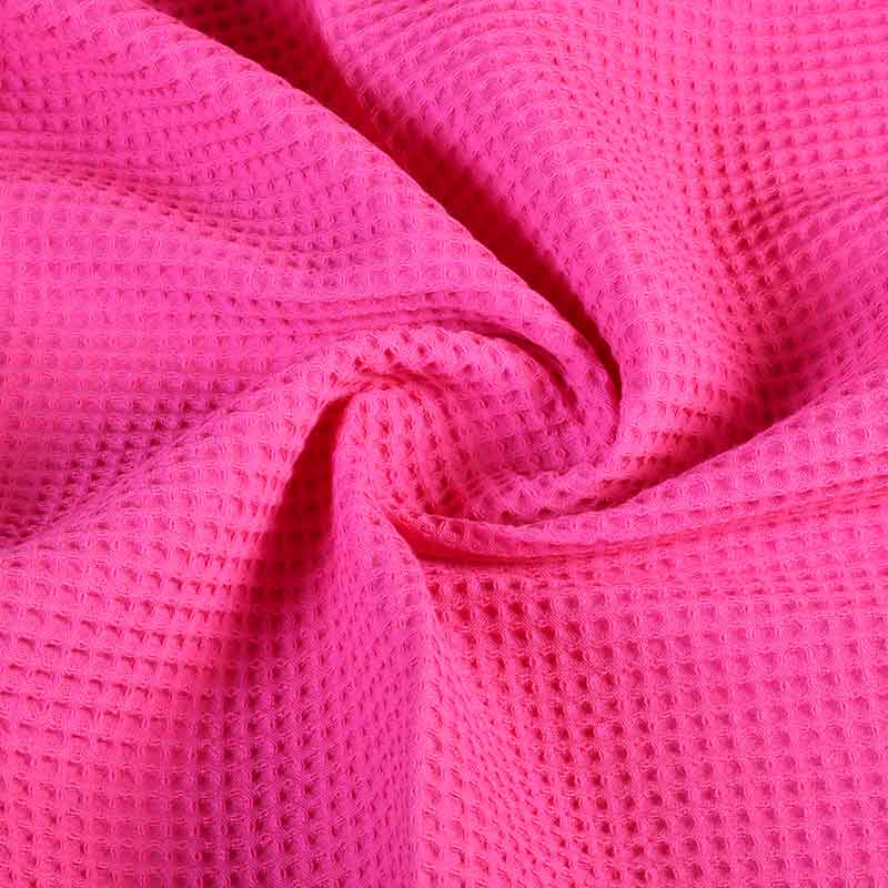 Wafel katoen fuchsia