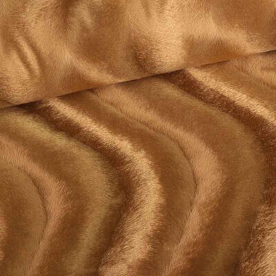 Velboa stof camel
