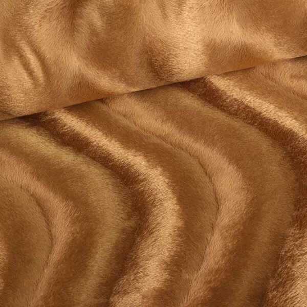 Velboa stof camel