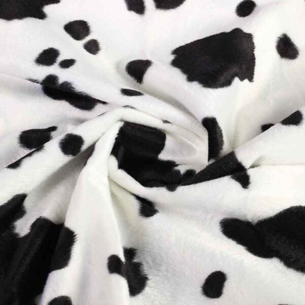 Velboa stof dierenprint koe zwart wit