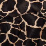 Velboa stof giraffe donkerbruin camel