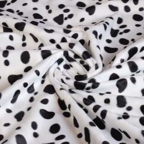 Velboa stof dalmatiër print