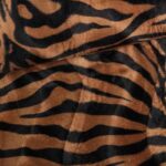 Velboa stof zebraprint bruin groot