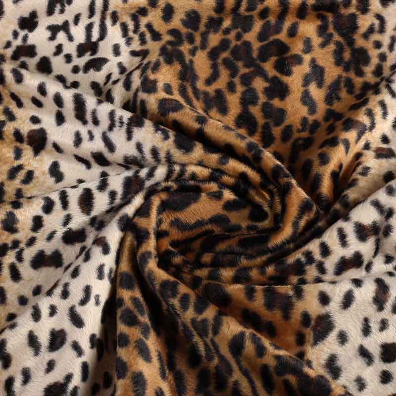 Velboa stof luipaardprint