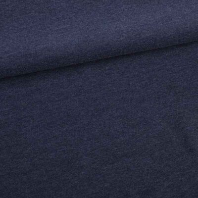 French Terry stof donker jeans melange