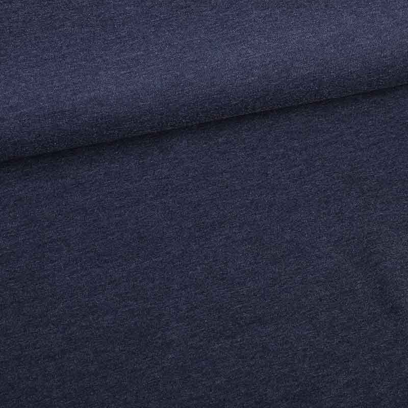 French Terry stof donker jeans melange