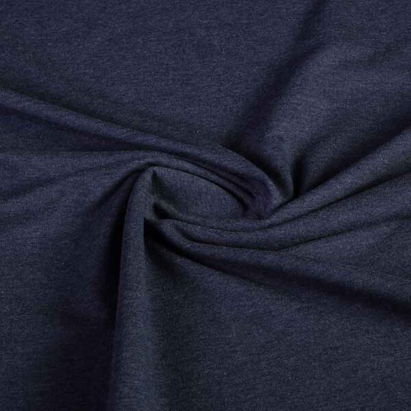French Terry stof donker jeans melange