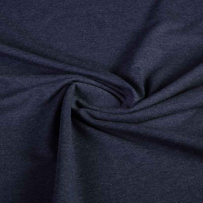 French Terry stof donker jeans melange