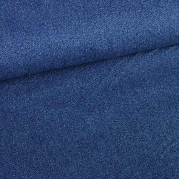 Spijkerstof gewassen middenblauw