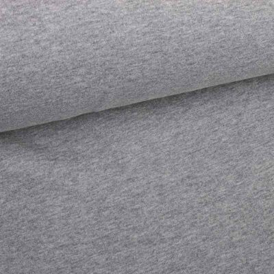 Jogging sweat stof gebrusht licht grijs melange