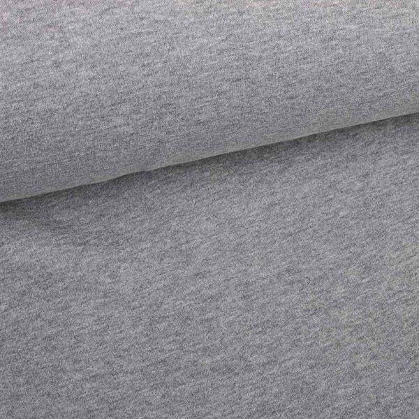 Jogging sweat stof gebrusht licht grijs melange