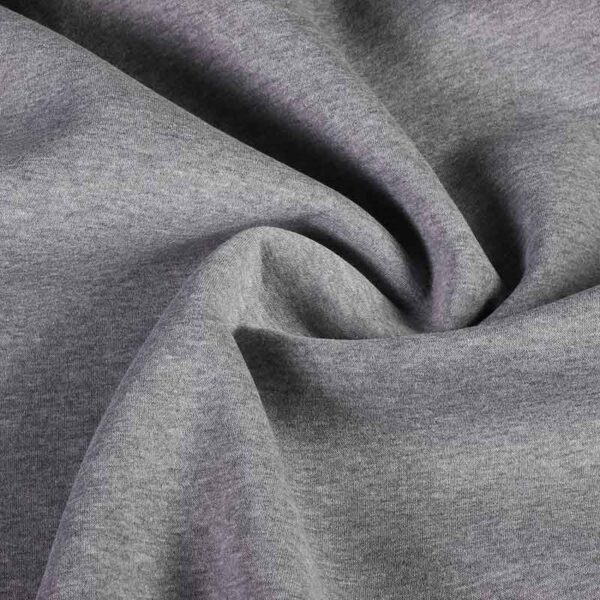 Jogging sweat stof gebrusht licht grijs melange