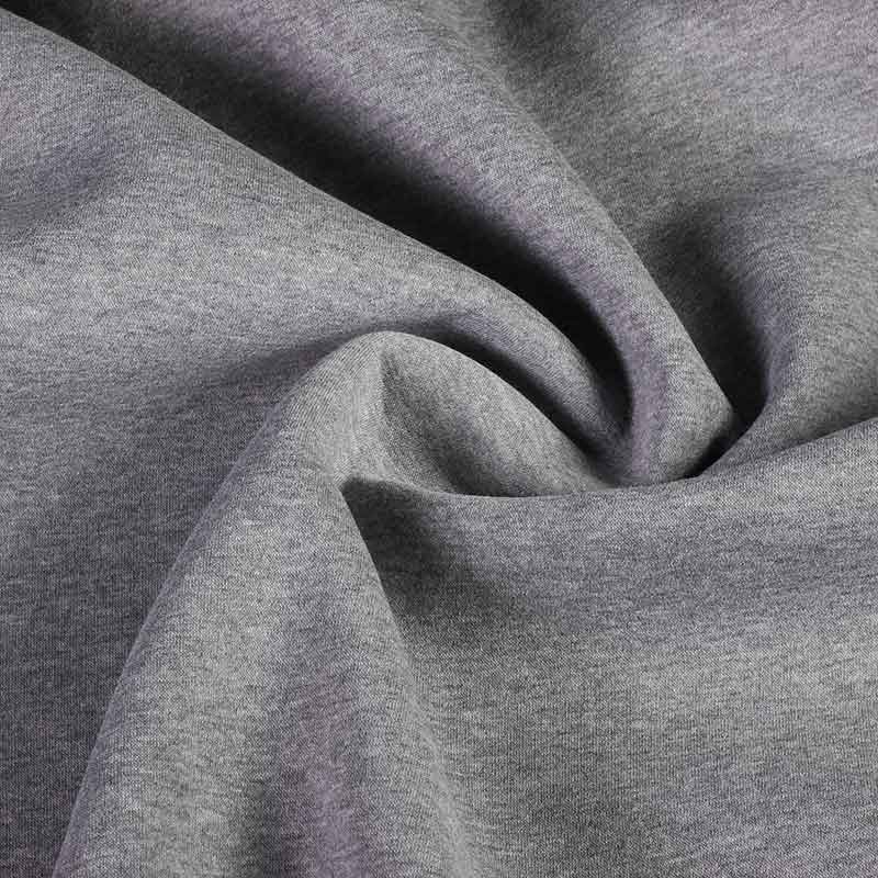 Jogging sweat stof gebrusht licht grijs melange