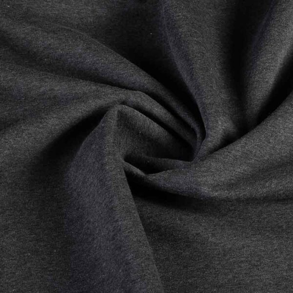 Jogging sweat stof gebrusht antraciet melange