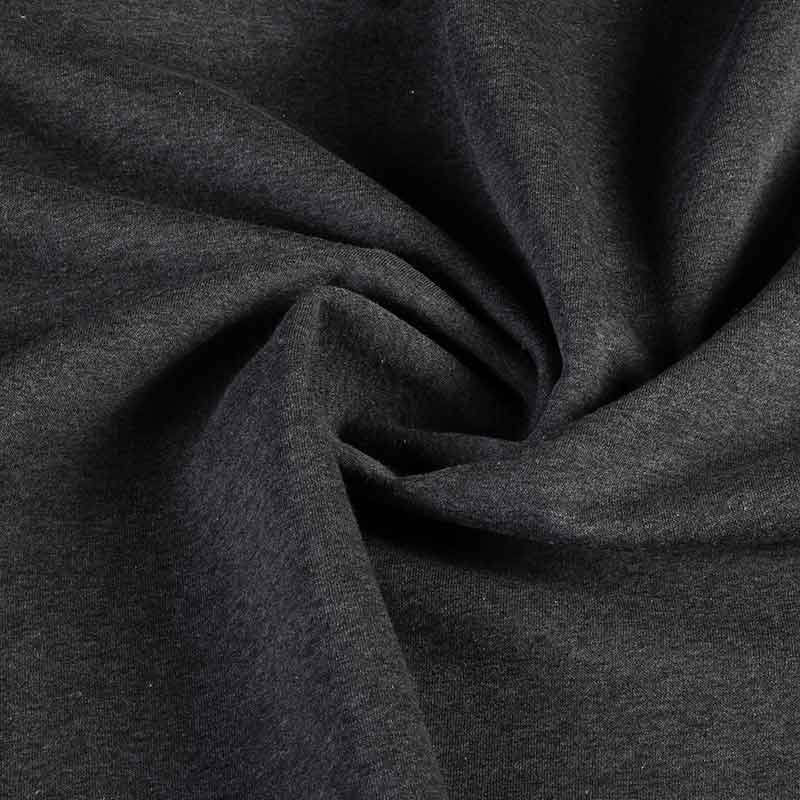 Jogging sweat stof gebrusht antraciet melange
