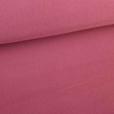 Fleece stof deluxe donker oudroze