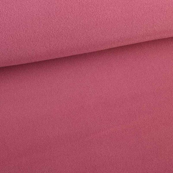 Fleece stof deluxe donker oudroze