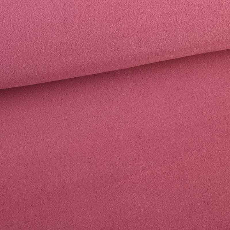 Fleece stof deluxe donker oudroze