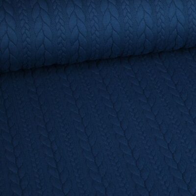 Kabel jacquard tricot petrol