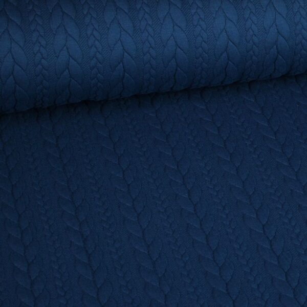 Kabel jacquard tricot petrol