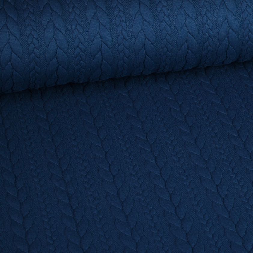 Kabel jacquard tricot petrol