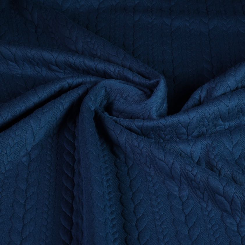 Kabel jacquard tricot petrol