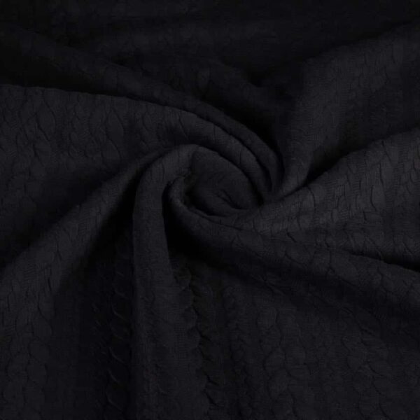 Kabel jacquard tricot zwart