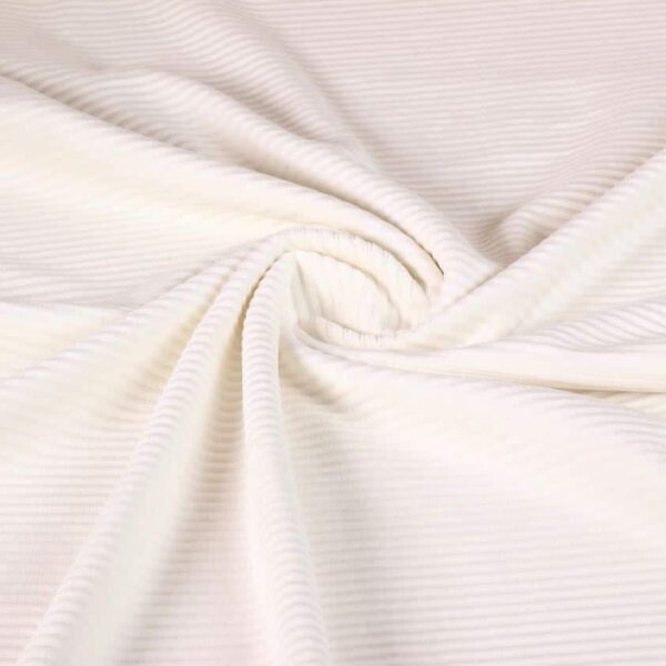 Tricot stof rib cord ecru