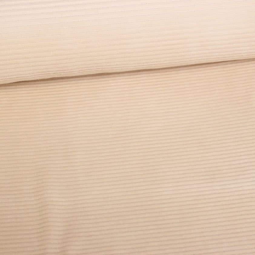 Tricot stof rib cord stretch beige