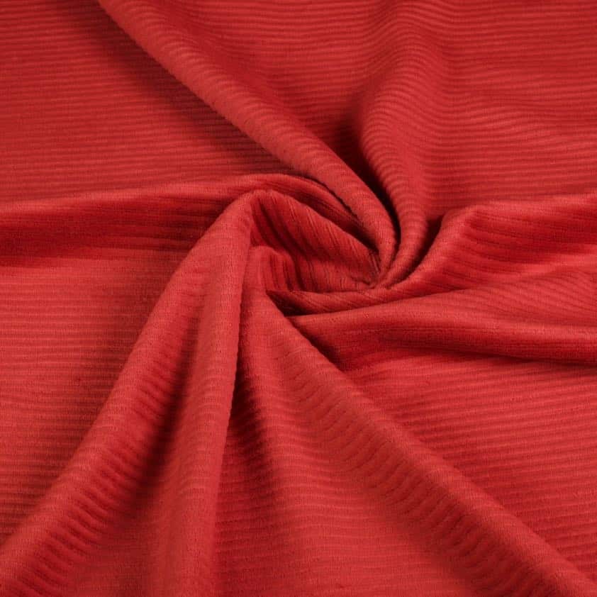 Tricot stof rib cord roest